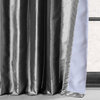 Graphite Blackout FauxSilk Taffeta Curtain Single Panel, 50"x108"