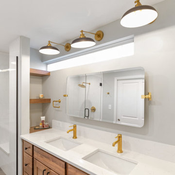 Modern Classic Primary Bath Remodel Leawood, KS