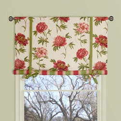 Priority Home & Design - Rolled Stagecoach Valance in Two Fabrics  - Select From 500+ Fabrics - Valances