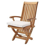 Teak Deals - Warwick Reclining Folding Chairs, Outdoor Teak, Set of 2 - The Folding & Reclining Teak Armchair is precision engineered for long lasting durability resulting in a beautiful teak wood chair that sits firm. This Outdoor Teak Chair folds quickly and easily for storage making it a perfect 100% teak chair for boats yachts or extra seating for unexpected dinner guests.