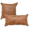 Cheyenne 100% Leather 14"x26" Throw Pillow by Kosas Home, Chestnut Brown