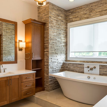 Simple Modern Interior, Traditional Exterior