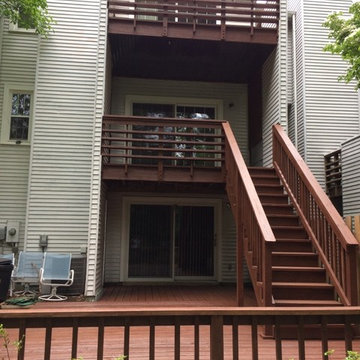 Stairs Addition and Deck Staining