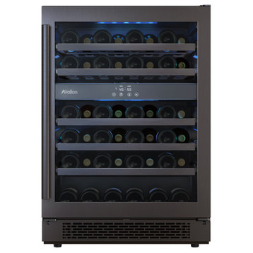 Avallon AWC242DZRH 24"W 45 Bottle Capacity Dual Zone Wine Cooler - Black