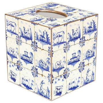 TB500- Delft Tiles Tissue Box Cover