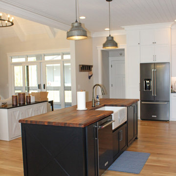 Two-Tone Farmhouse Kitchen Design in Clarksville