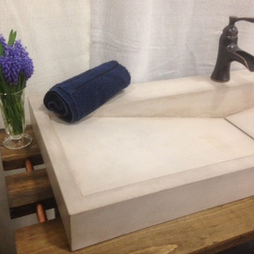 Custom Concrete Double Ramp Sink