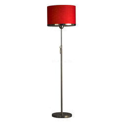 Brim Floor Lamp with Red Shade - Floor Lamps