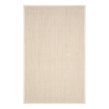 Safavieh Natural Fiber Collection NF143 Rug, Marble/Beige, 10' X 14'