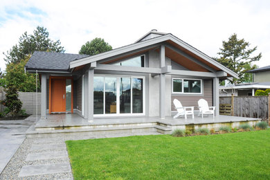 Contemporary exterior home idea in Vancouver