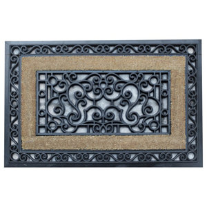Decorative Rubber Door Mat Frame Base Mediterranean Doormats