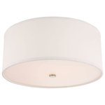 Dolan Designs - Dolan Designs 10662-09 Fabbricato - 14.5" Drum Ceiling Trim - Trim Included: TRUEFabbricato 14.5" Drum Ceiling Trim Satin Nickel White Linen Fabric Shade *UL Approved: YES *Energy Star Qualified: n/a  *ADA Certified: n/a  *Number of Lights:   *Bulb Included:No *Bulb Type:No *Finish Type:Satin Nickel