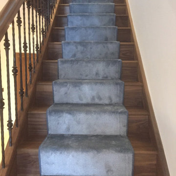 Blue Carpet Runner to Stairs