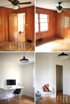 Panelized Den Updating a Wood Paneled Den | Houzz Forum