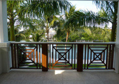 How do we make the railings work on this covered deck?