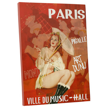Vintage Apple "Ville Du Music Hall" Gallery Wrapped Canvas Wall Art
