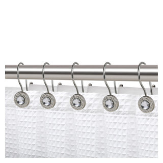 Utopia Alley Shower Hooks, Double Shower Curtain Hooks, Circle Design ...