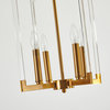 Metal Frame Ceiling Fixture With Clear Acrylic Arms, Bronze