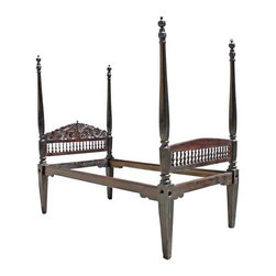 Anglo Indian Rosewood Four-Poster Bed - Canopy Beds