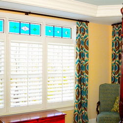 Odom Bedroom Transoms - Stained Glass Panels