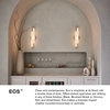 Hinkley EOS Lg 25" LED Bath Vanity Light Fixture, Lacquered Brass + Etched Glass