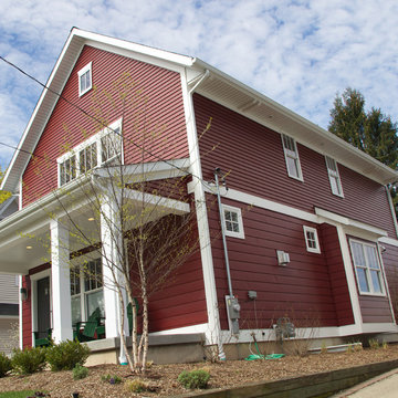 TruCedar Steel Siding: Double 4" in Cottage Red