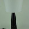 Modern Black Tapered Table Lamp With Power Outlets Set of 2