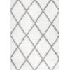 Soft and Plush Diamond Trellis Moroccan Lattice Shag Rug, 7'10"x10'