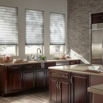 Large Kitchen Window Treatments | Light Filtering Honeycomb Shades