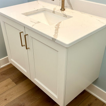 Shoji White and Rustic Beech Almond Kitchen Design