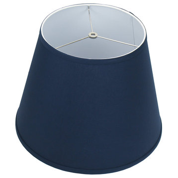 Fenchel Shades 11"x17"x13" Spider Attachment Empire Lamp Shade, Linen Navy Blue