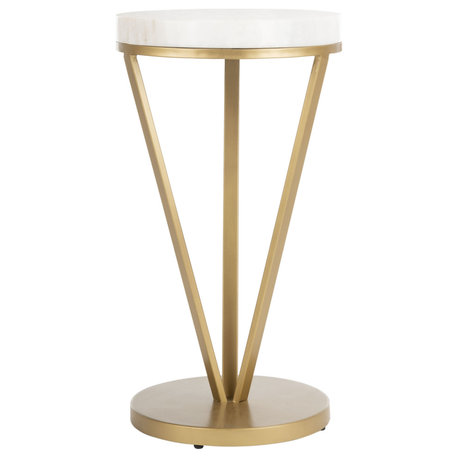 Safavieh Theia Accent Table, White/Gold