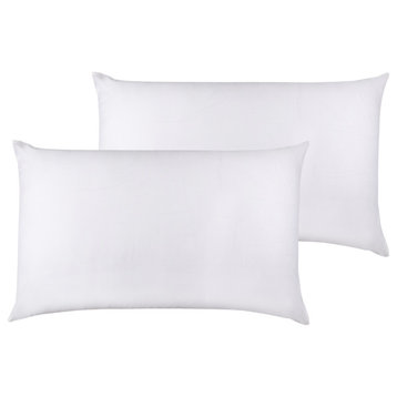 Organic Cotton Pillowcase Pair 300TC GOTS Certified, White, King 21"x36"