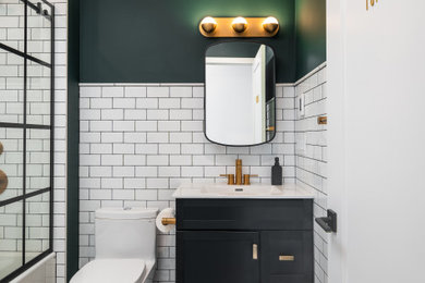 Bathroom - small contemporary bathroom idea in Toronto