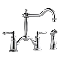Bridge Faucet with Side Sprayer - Kitchen Faucets