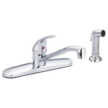Banner Single Lever Kitchen Faucet With Matching Spray, Chrome