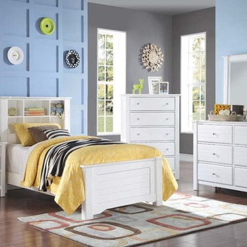 Mallowsea Panel Bedroom Set | White (5 PC)