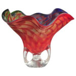 Dale Tiffany - Dale Tiffany AV12392 Cinnabar Wave - 11.75" Decorative Vase - Cube: 3.34Cinnabar Wave 11.75" Decorative Vase Hand Blown Art *UL Approved: YES *Energy Star Qualified: n/a  *ADA Certified: n/a  *Number of Lights:   *Bulb Included:No *Bulb Type:No *Finish Type:Hand Blown Art