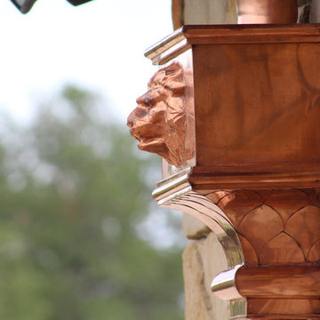 Copper Gutters on Southwestern Style Home