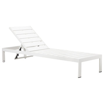 Joseph Lounger, White Frame White Polyresin