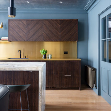 Contemporary Kitchen with Mid Century Styling, Greenwich, London
