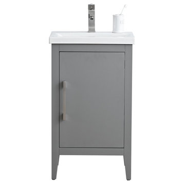 Vanity Art Vanity Cabinet With Sink and Top, Cashmere Gray, 20", Brushed Nickel