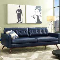 Blake Sofa in Antique Blue by TOV Furniture - Sofas