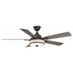 Fanimation - Stafford 52" Ceiling Fan - Matte Greige With Weathered Wood Blades and LED - The Stafford by Fanimation is an efficiently crafted design that will enhance any room. This dry rated fan will add a boost of style to your space. The Stafford is available in three finishes and comes with white frosted glass and LED light kit. Stafford operates on 3 forward and reverse speeds and includes a remote control. The Stafford has a 52" blade sweep and 14 degree blade pitch.