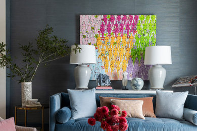 Transitional home design photo in Houston