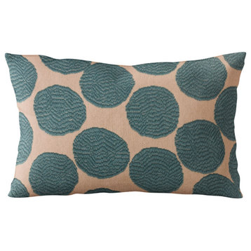 Plutus Blue Dots Luxury Throw Pillow, 20"x30"