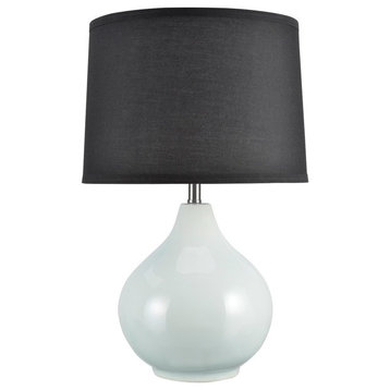 40062-2, 21" High Traditional Ceramic Table Lamp, Pale Sea Green Finish