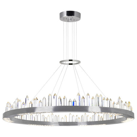 Agassiz LED Chandelier With Polished Nickel Finish