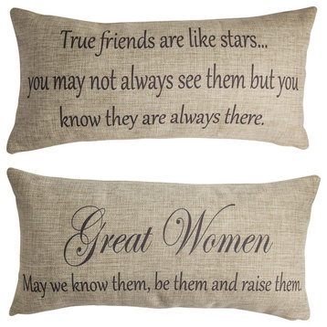 True Friends Great Women Friendship Pillow Gifts for Women
