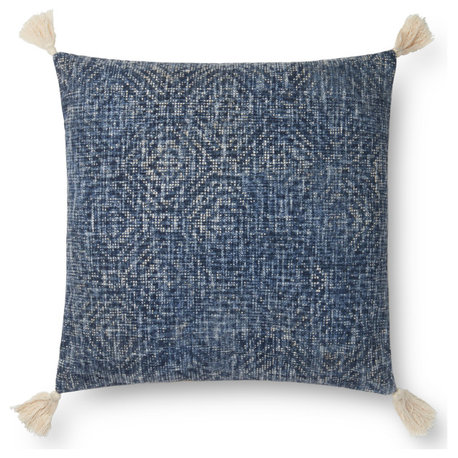 Loloi Cotton Accent Pillow in Blue finish DSETP0621BB00PIL3